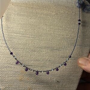 Elegant Amethyst Beaded Necklace